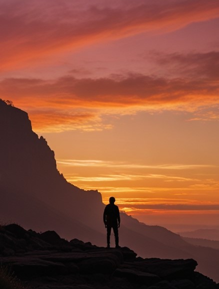 Resiliencia - Montaña con una persona en la cima